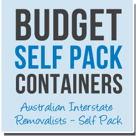 Budget Self Pack Moving Containers - Australian Interstate Removalists
